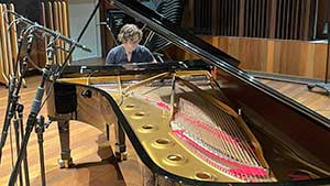 Teddy Abrams playing piano recorded with a matched pair of Sanken CO-100K microphones at Oberlin College
